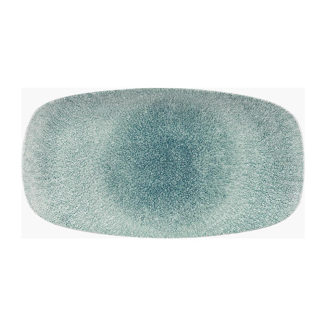 DW406 Churchill Studio Prints Raku Rectangular Plates Jade Green 189 x 355mm - JD Catering Equipment Solutions Ltd