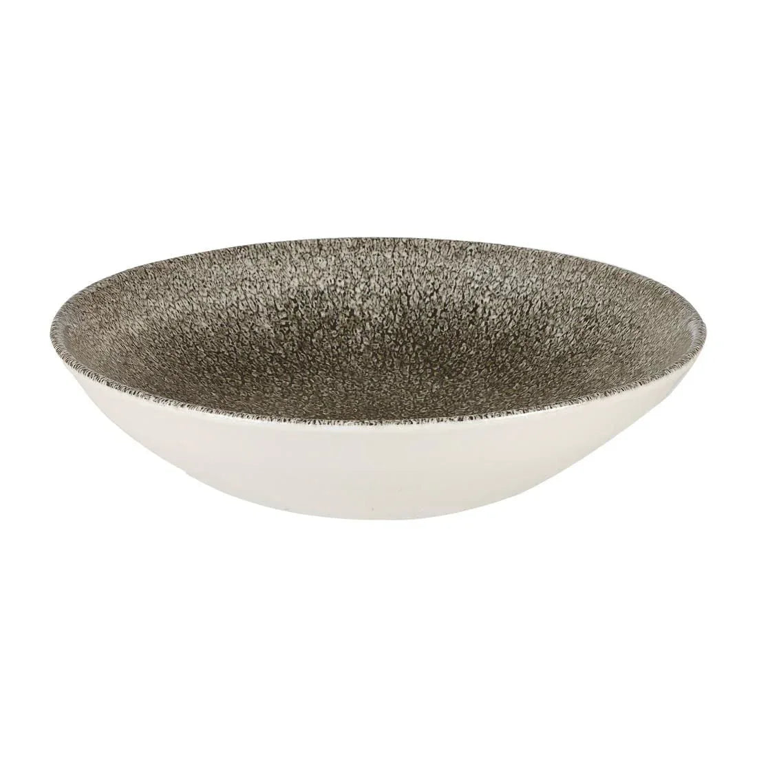 HC772 Churchill Studio Prints Raku Round Coupe Bowls Quartz Black 182mm (Pack of 12) - JD Catering Equipment Solutions Ltd
