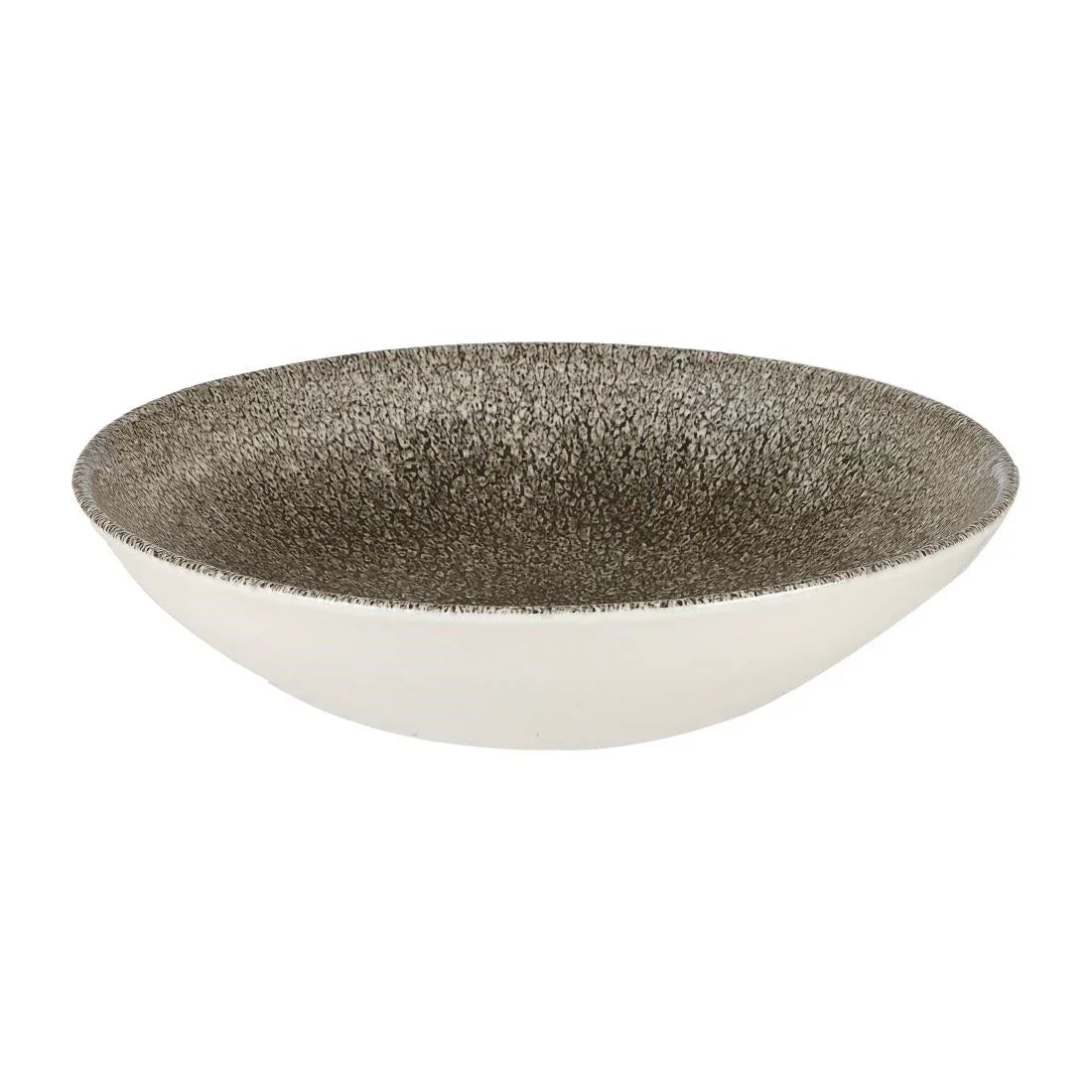 HC772 Churchill Studio Prints Raku Round Coupe Bowls Quartz Black 182mm (Pack of 12) - JD Catering Equipment Solutions Ltd