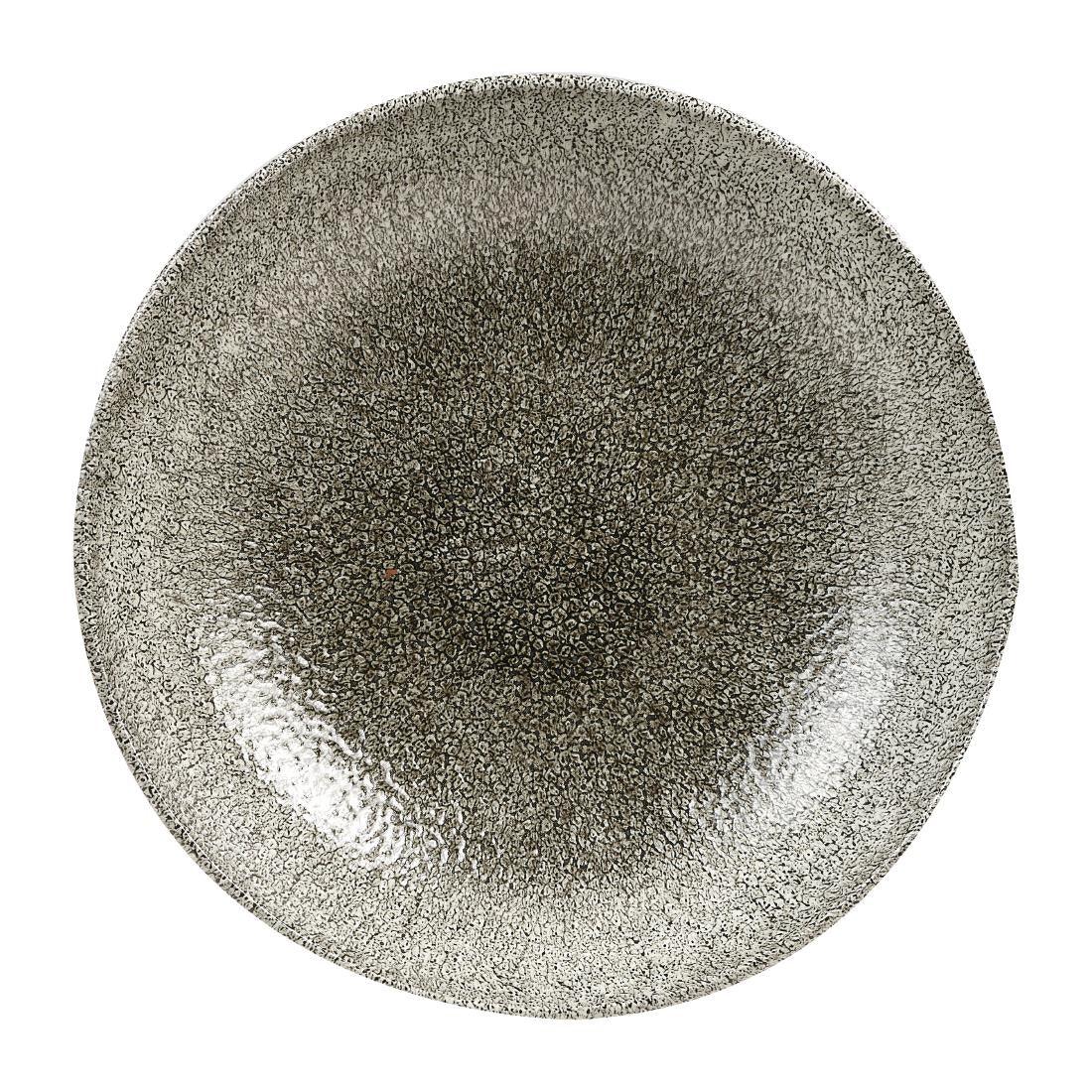 HC771 Churchill Studio Prints Raku Round Coupe Bowls Quartz Black 248mm (Pack of 12) - JD Catering Equipment Solutions Ltd