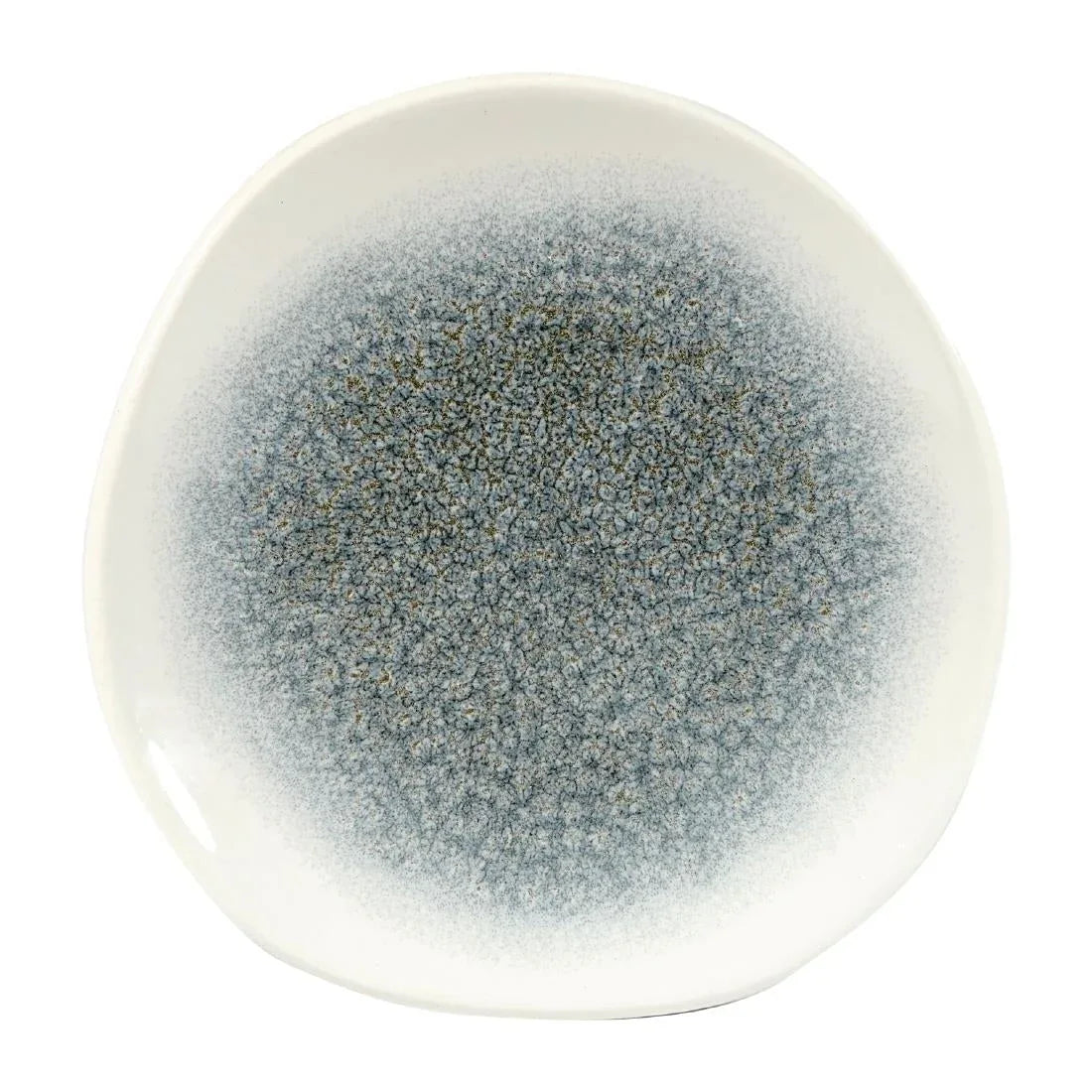 DY223 Churchill Studio Prints Raku Round Trace Plates Topaz Blue 186mm (Pack of 12) - JD Catering Equipment Solutions Ltd