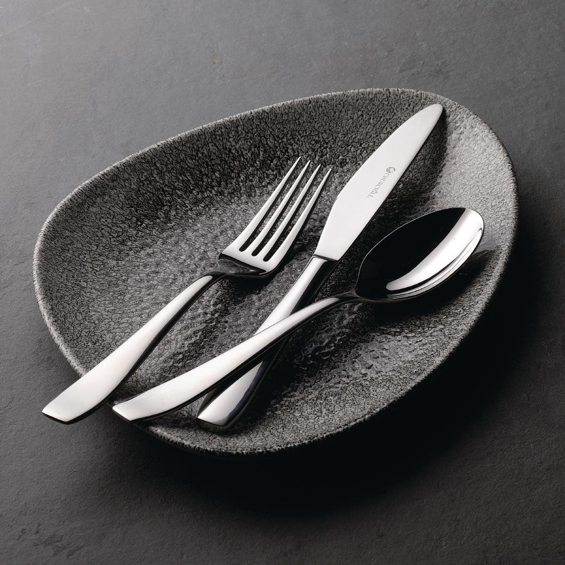 Churchill Studio Prints Raku Triangular Plates Quartz Black 200mm (Pack of 12) JD Catering Equipment Solutions Ltd