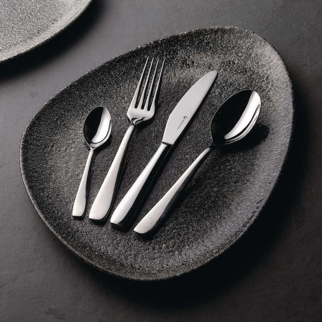 Churchill Studio Prints Raku Triangular Plates Quartz Black 356mm (Pack of 6) JD Catering Equipment Solutions Ltd