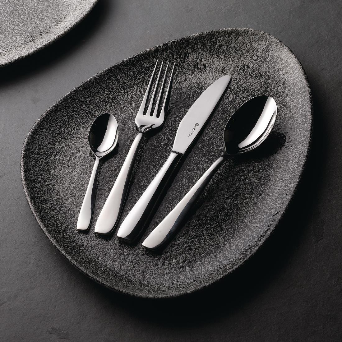 DY215 Churchill Studio Prints Raku Triangular Plates Quartz Black 356mm (Pack of 6) - JD Catering Equipment Solutions Ltd