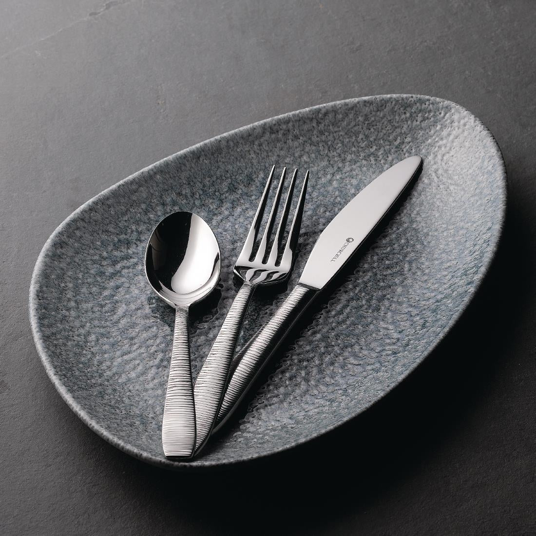 Churchill Studio Prints Raku Triangular Plates Topaz Blue 356mm (Pack of 6) JD Catering Equipment Solutions Ltd