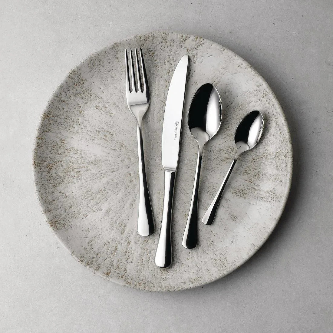 DW790 Churchill Studio Prints Stone Coupe Plates Agate Grey 288mm (Pack of 12) - JD Catering Equipment Solutions Ltd