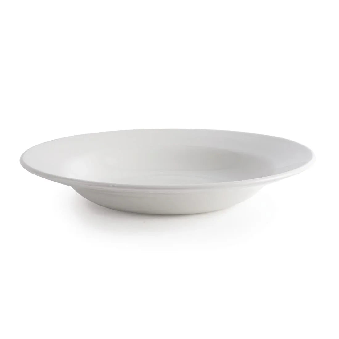 P606 Churchill Whiteware Classic Rimmed Soup Bowls 230mm (Pack of 24) - JD Catering Equipment Solutions Ltd