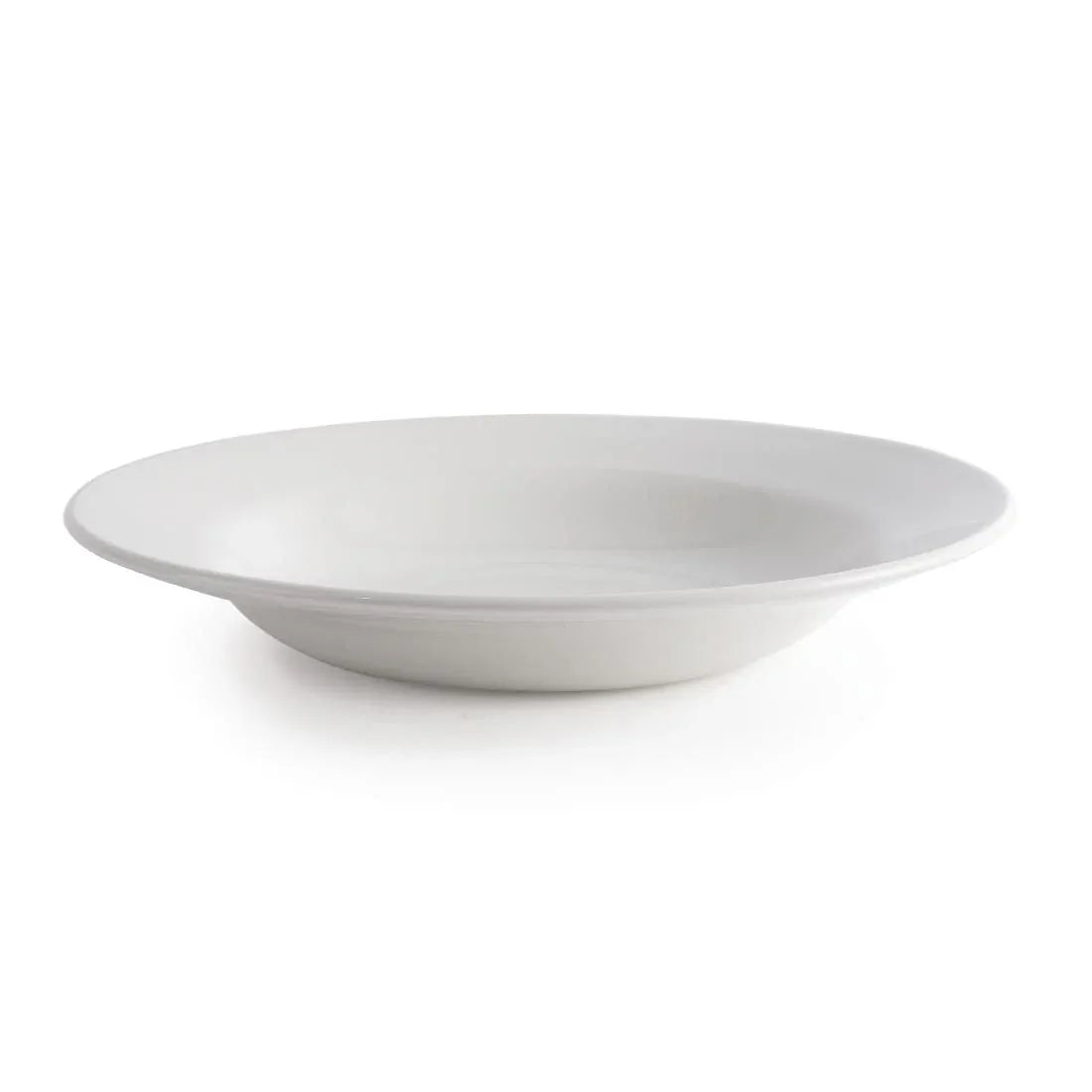 P606 Churchill Whiteware Classic Rimmed Soup Bowls 230mm (Pack of 24) - JD Catering Equipment Solutions Ltd