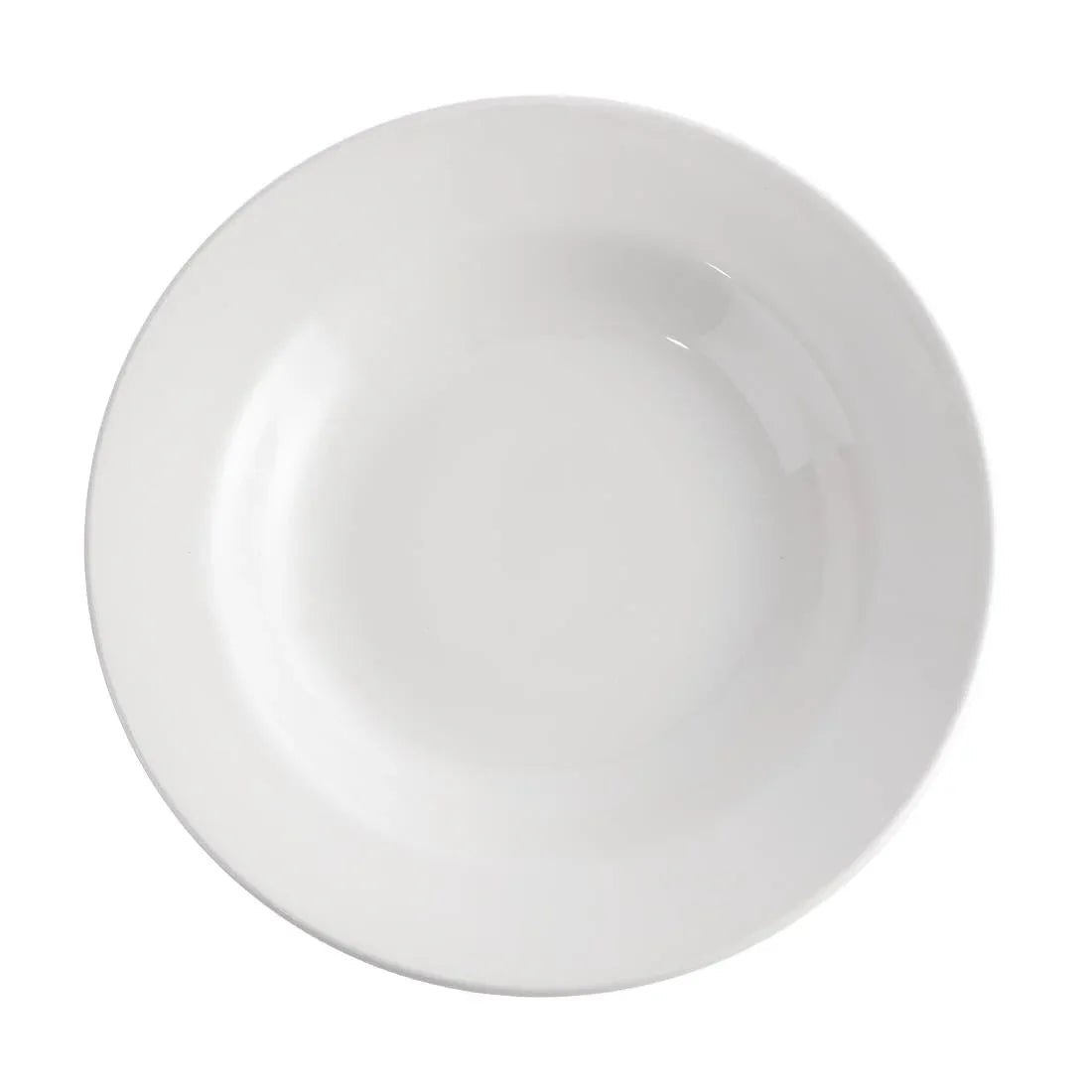 P606 Churchill Whiteware Classic Rimmed Soup Bowls 230mm (Pack of 24) - JD Catering Equipment Solutions Ltd