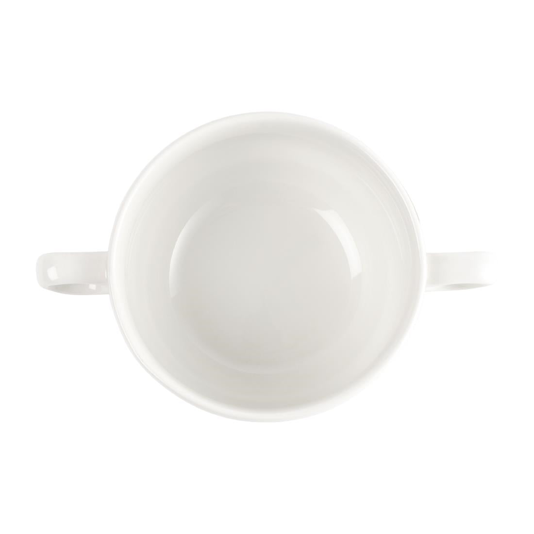 Churchill Whiteware Handled Soup Bowls 398ml (Pack of 24) JD Catering Equipment Solutions Ltd