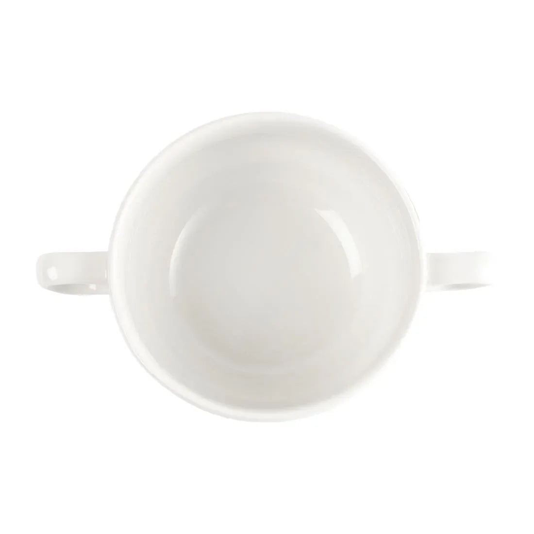 P283 Churchill Whiteware Handled Soup Bowls 398ml (Pack of 24) - JD Catering Equipment Solutions Ltd