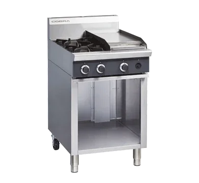 Cobra C6C - 600mm Two Burner/Griddle Natural/LPG Cooktop - JD Catering Equipment Solutions Ltd