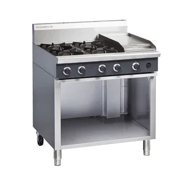 Cobra C9C - 900mm Four Burner/Griddle Natural/LPGCooktop - JD Catering Equipment Solutions Ltd