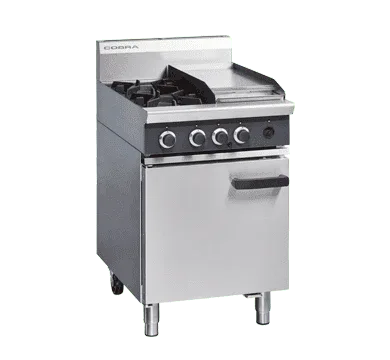 Cobra CR6C - 600mm Two Burner/Griddle Natural/LPGRange Static Oven JD Catering Equipment Solutions Ltd