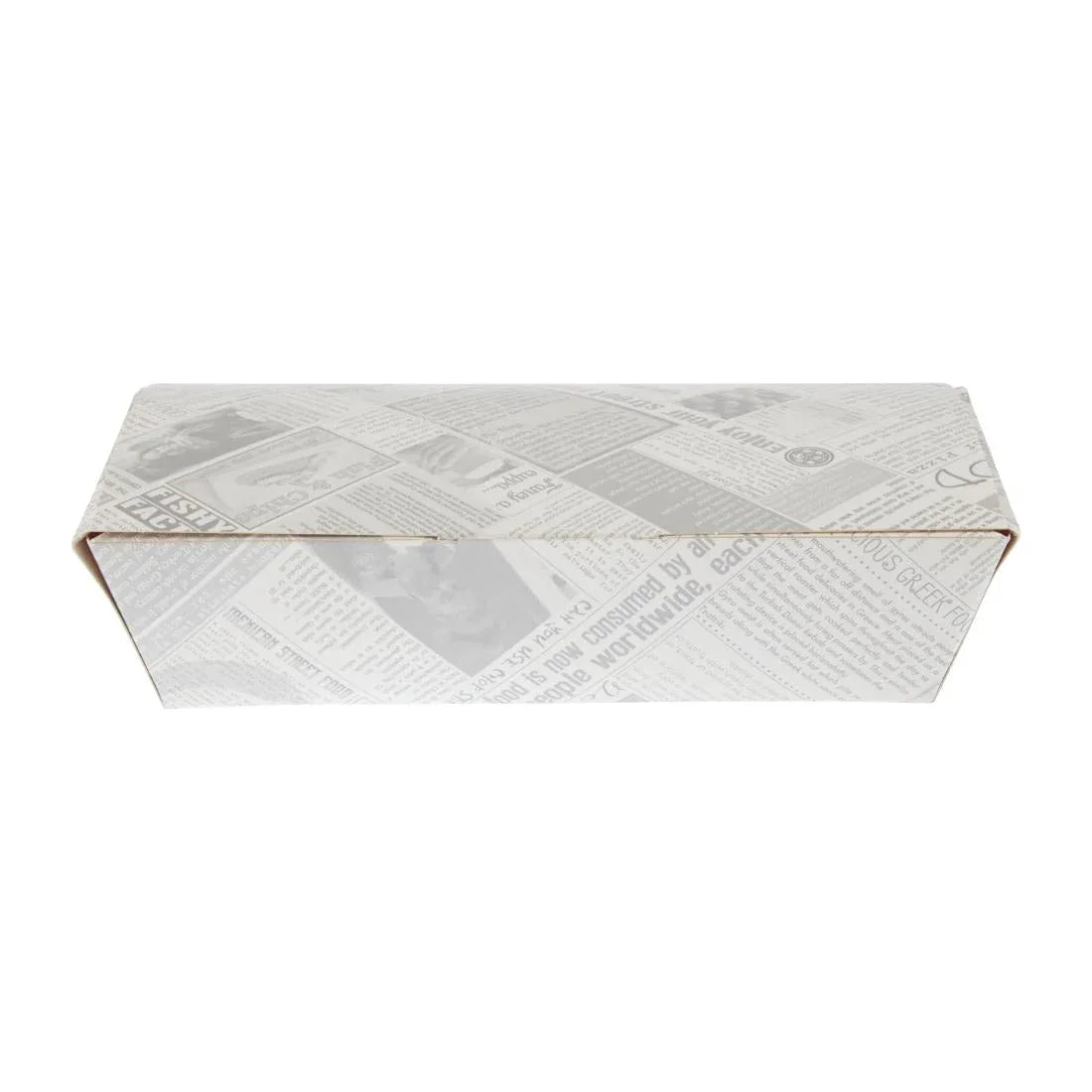 CK882 Colpac Compostable Food Boxes Newspaper Print 250mm (Pack of 150) - CK882 - JD Catering Equipment Solutions Ltd