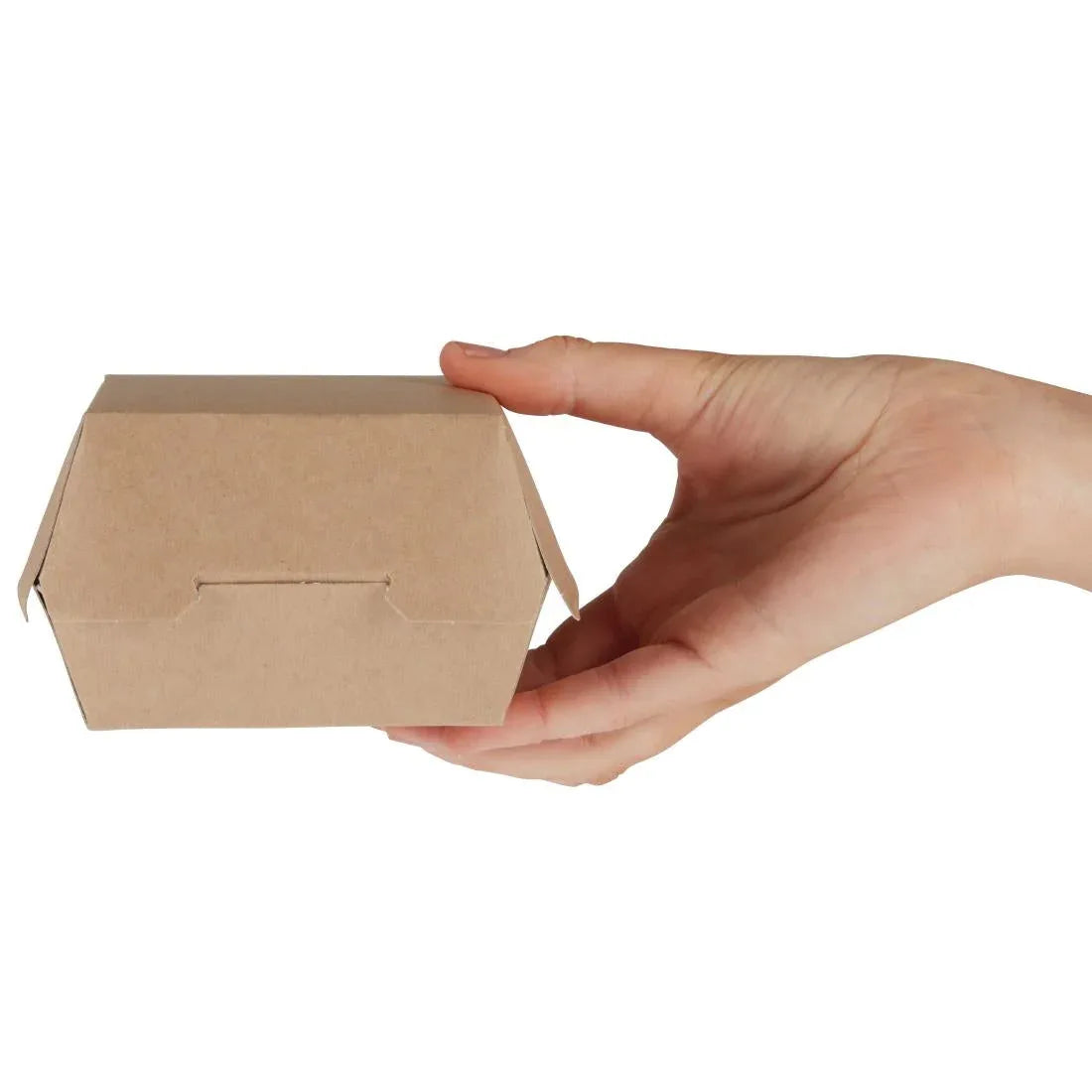 GE802 Colpac Compostable Kraft Burger Boxes Small 108mm (Pack of 250) - JD Catering Equipment Solutions Ltd