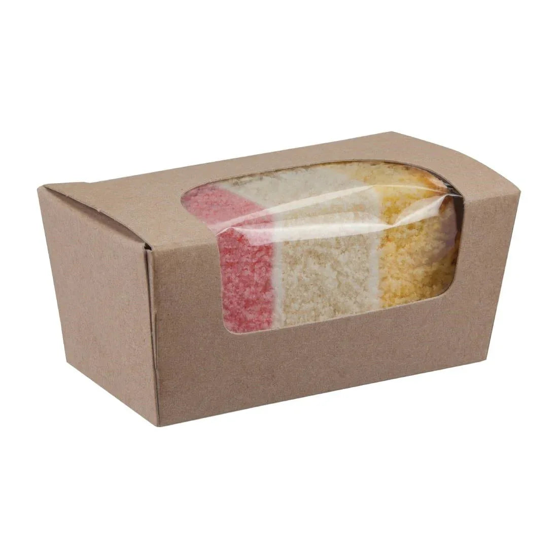FA360 Colpac Compostable Kraft Cake Boxes With Window Small (Pack of 500) - JD Catering Equipment Solutions Ltd