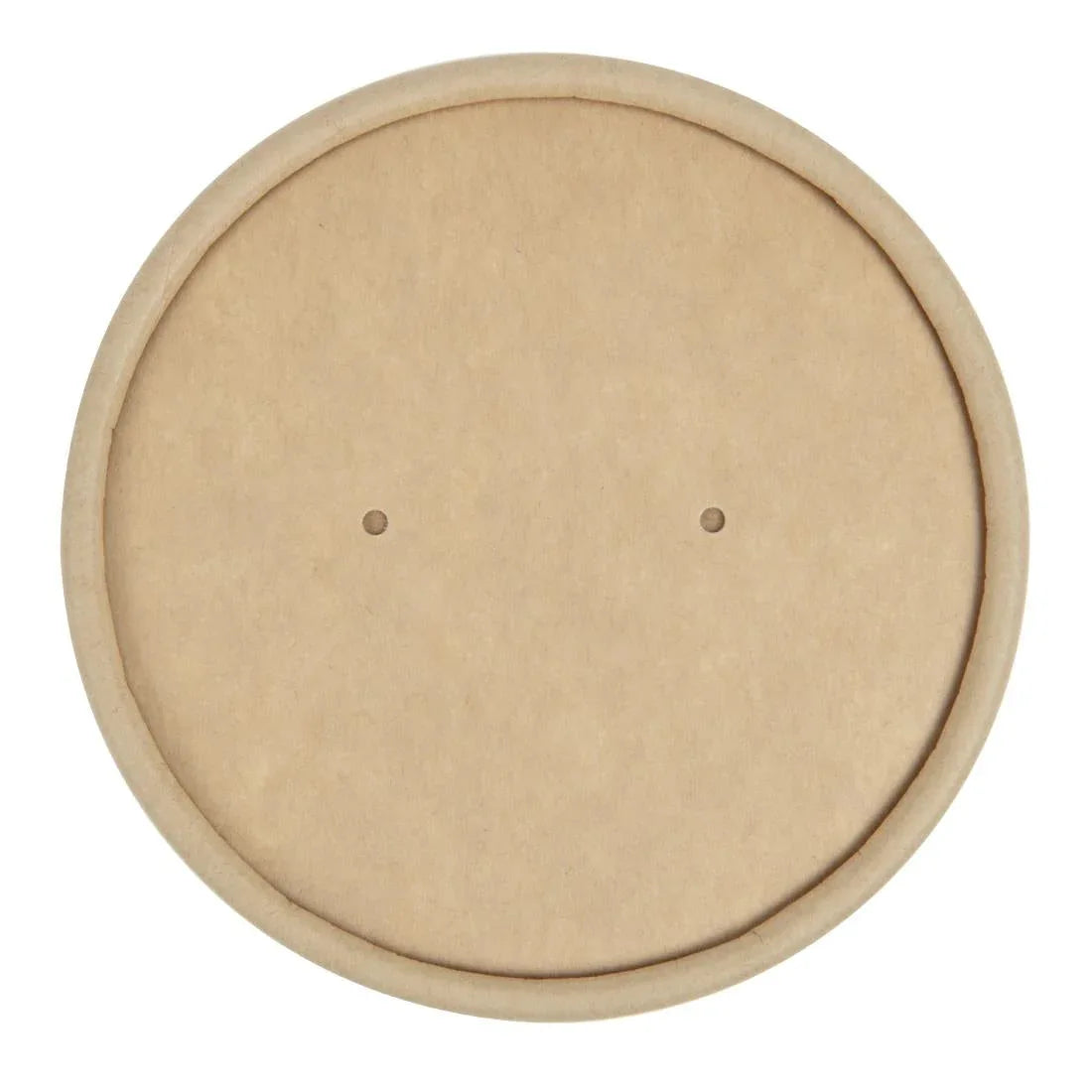 FA367 Colpac Recyclable Kraft Microwavable Soup Cup Lids (Pack of 500) - JD Catering Equipment Solutions Ltd