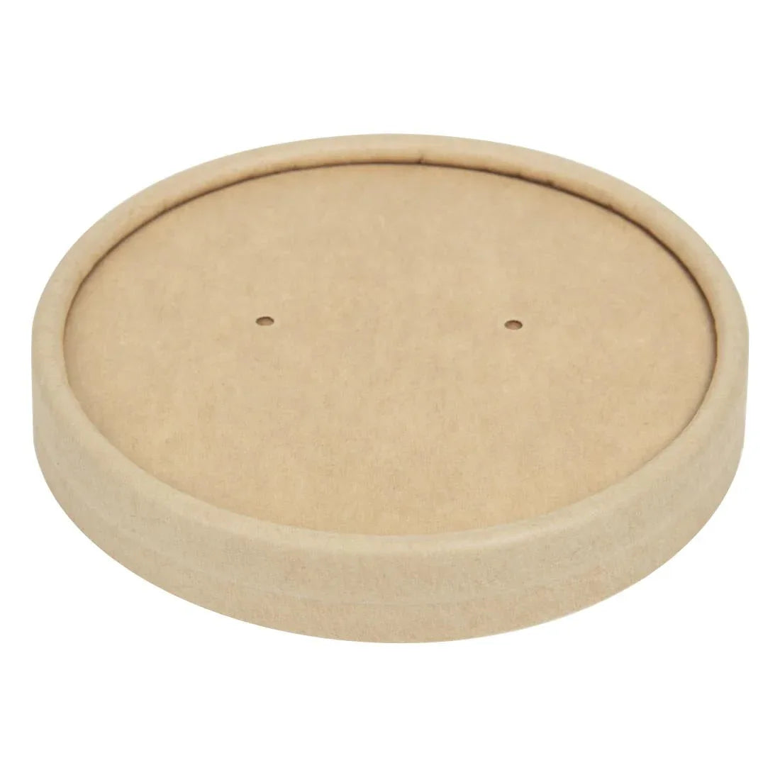 FA367 Colpac Recyclable Kraft Microwavable Soup Cup Lids (Pack of 500) - JD Catering Equipment Solutions Ltd