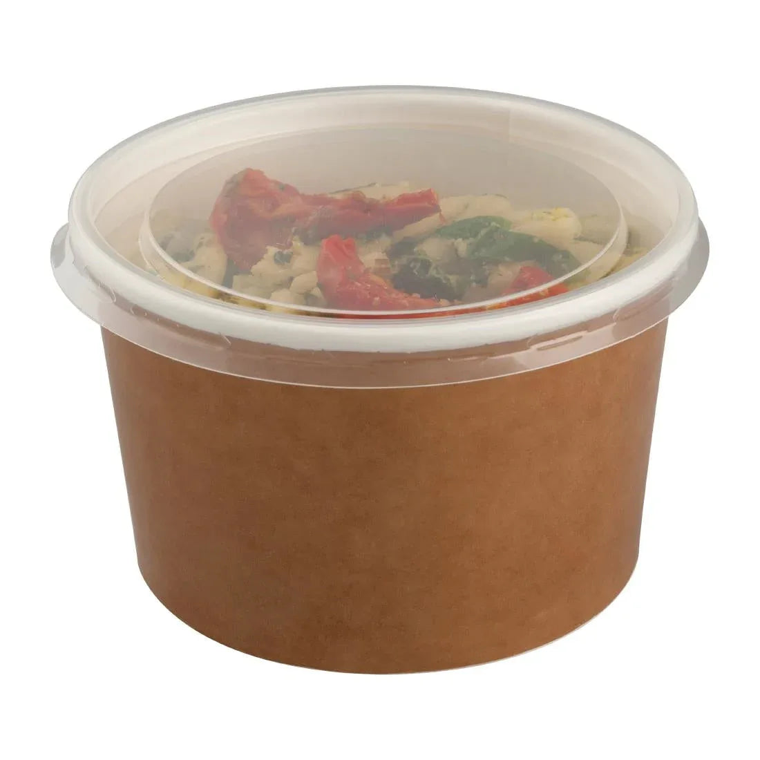 FA373 Colpac Recyclable Kraft Salad Pots With Lid (Pack of 150) - JD Catering Equipment Solutions Ltd