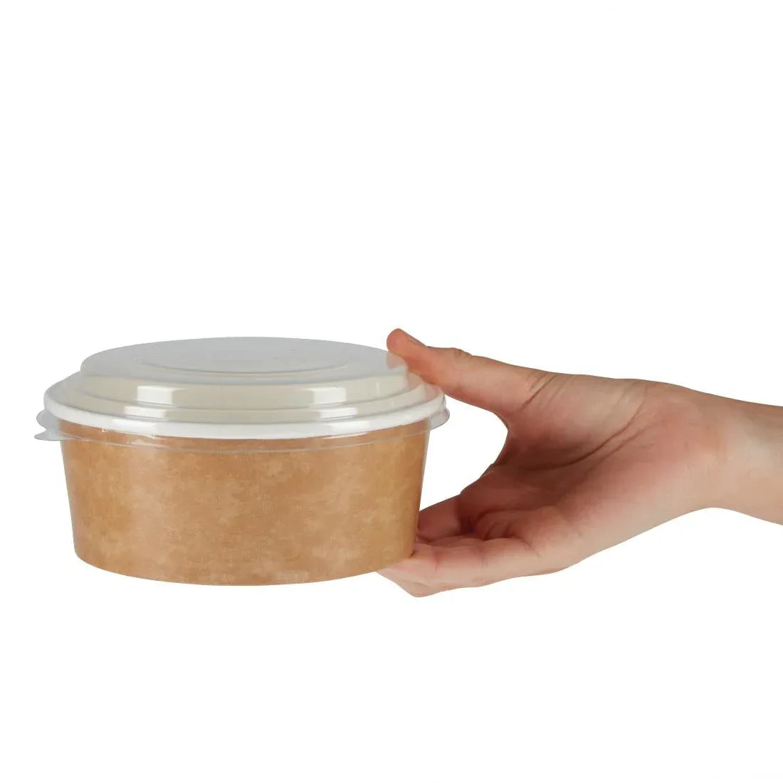 FA373 Colpac Recyclable Kraft Salad Pots With Lid (Pack of 150) - JD Catering Equipment Solutions Ltd