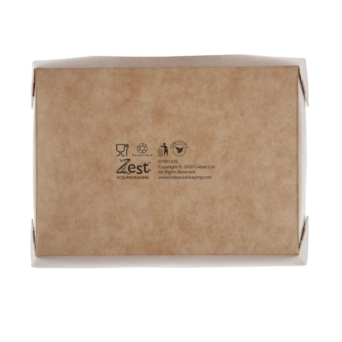 FA392 Colpac Zest Compostable Kraft Tuck-Top Salad Packs With Acetate Window 825ml / 29oz - JD Catering Equipment Solutions Ltd