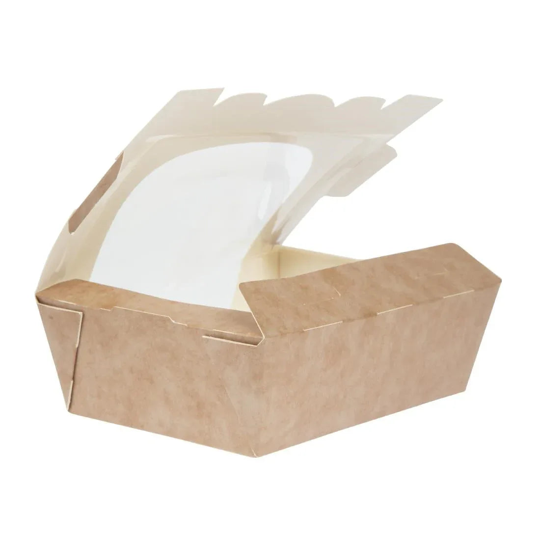 FA392 Colpac Zest Compostable Kraft Tuck-Top Salad Packs With Acetate Window 825ml / 29oz - JD Catering Equipment Solutions Ltd