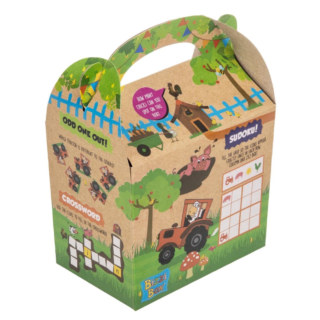 Crafti's Kids Recycled Kraft Bizzi Meal Boxes Pet and Farm (Pack of 200) JD Catering Equipment Solutions Ltd