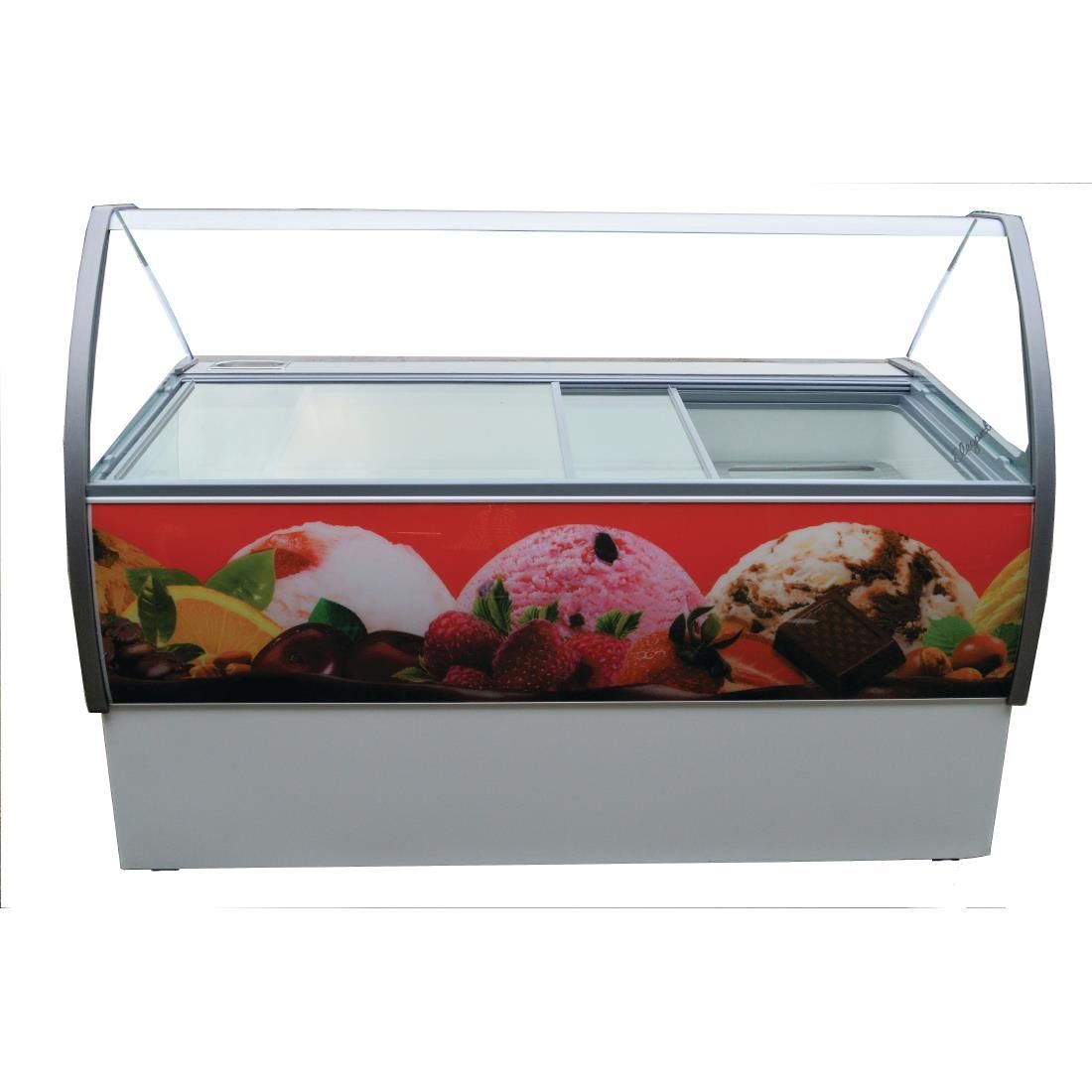 Crystal Venus Elegante 10 Pan Ice Cream Display Counter VenusEle46 JD Catering Equipment Solutions Ltd