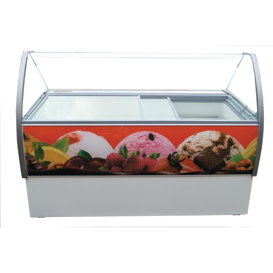 Crystal Venus Elegante 13 Pan Ice Cream Display Counter VenusEle56 JD Catering Equipment Solutions Ltd