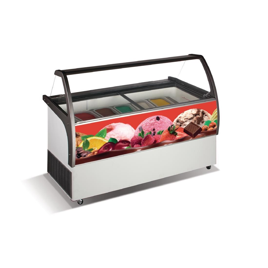 Crystal Venus Elegante 8 Pan Ice Cream Display Counter VenusEle36 JD Catering Equipment Solutions Ltd
