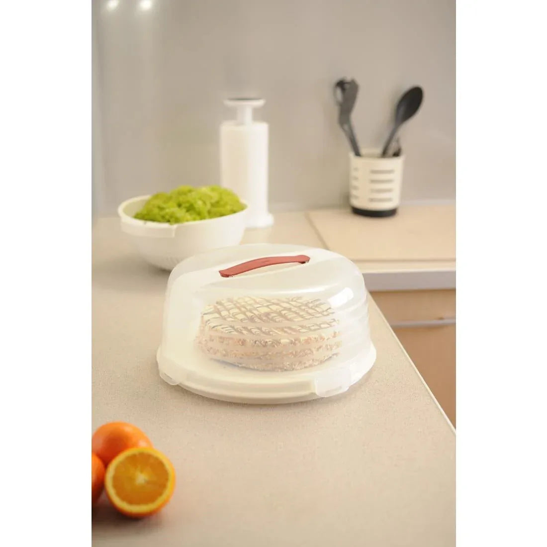 CP070 Curver Round Cake Box White 350mm - JD Catering Equipment Solutions Ltd