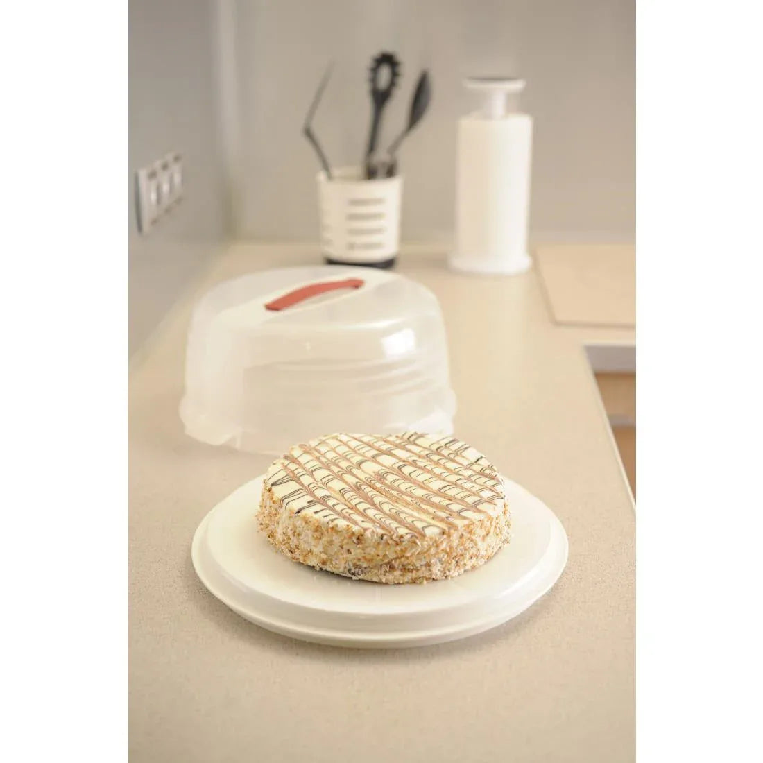 CP070 Curver Round Cake Box White 350mm - JD Catering Equipment Solutions Ltd