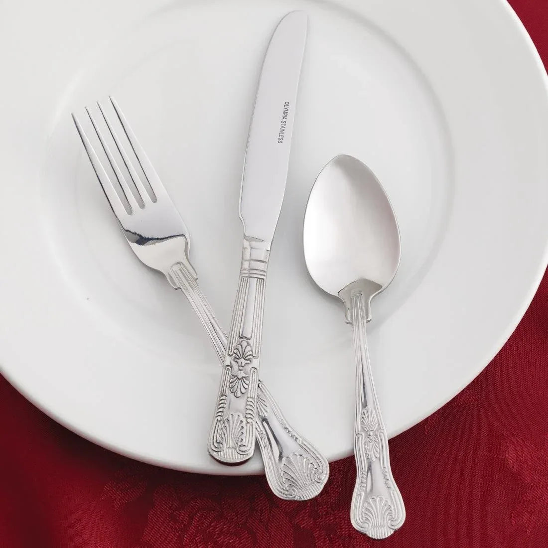 D682 Olympia Kings Solid Handle Table Knife (Pack of 12) - JD Catering Equipment Solutions Ltd