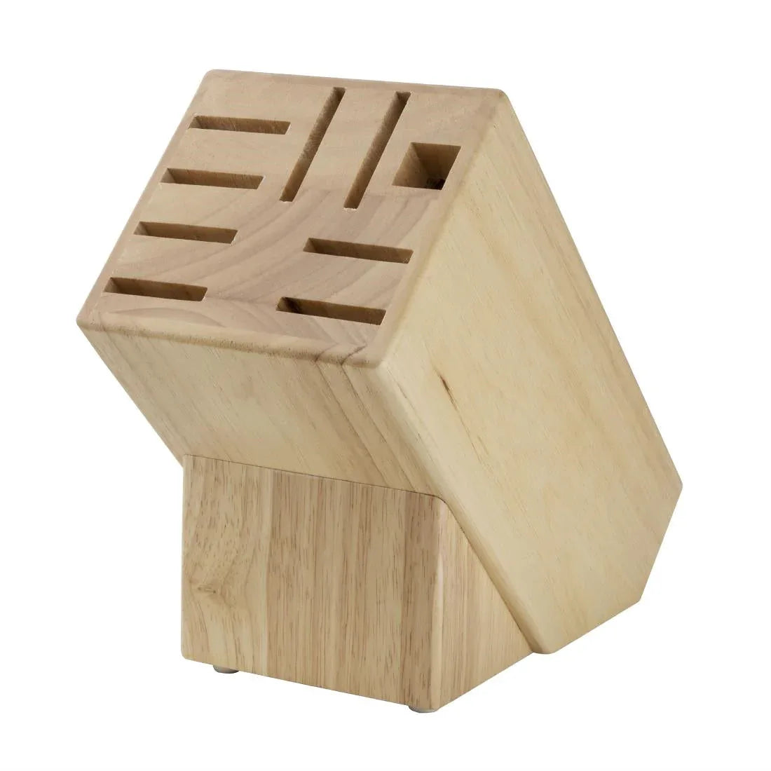 D738 Vogue Wooden Knife Block 9 Slots - JD Catering Equipment Solutions Ltd