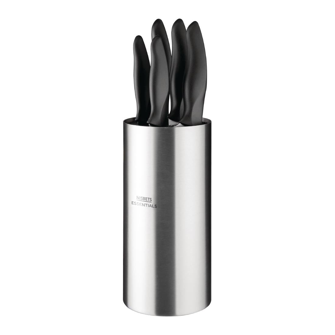 DA083 Nisbets Essentials Knife Block and Knives Set JD Catering Equipment Solutions Ltd