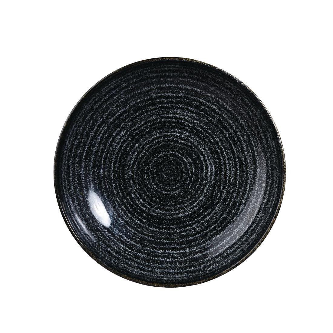 DA264 Churchill Studio Prints Homespun Charcoal Black Coupe Bowl 248mm - JD Catering Equipment Solutions Ltd