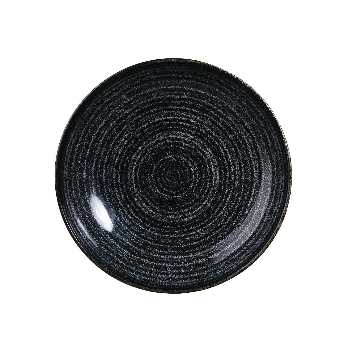 DA264 Churchill Studio Prints Homespun Charcoal Black Coupe Bowl 248mm - JD Catering Equipment Solutions Ltd