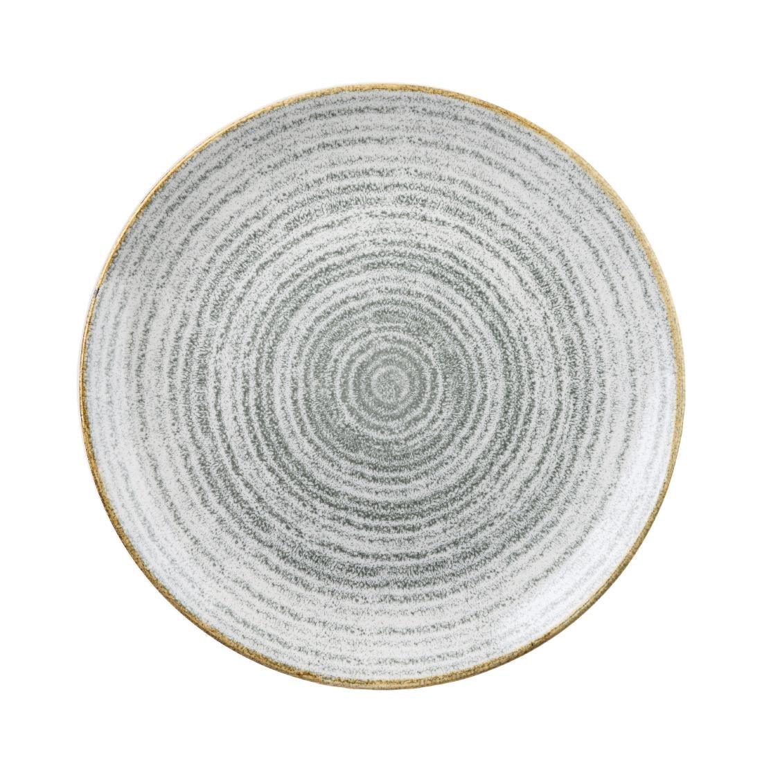 DA268 Churchill Studio Prints Homespun Stone Grey Coupe Plate 288mm (Pack of 12) - JD Catering Equipment Solutions Ltd