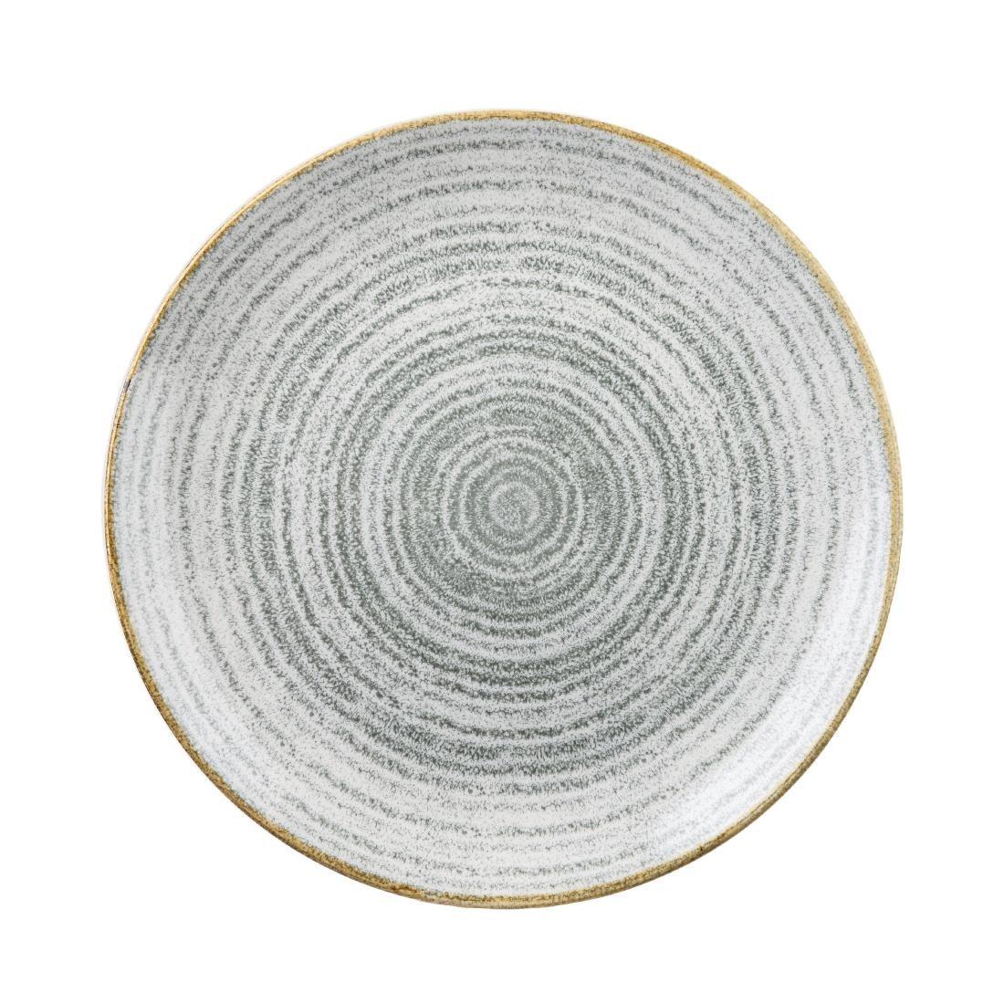 DA269 Churchill Studio Prints Homespun Stone Grey Coupe Plate 260mm (Pack of 12) - JD Catering Equipment Solutions Ltd