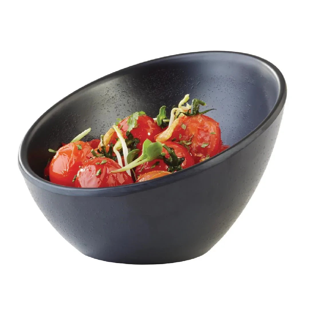 DA297 APS Zen Melamine Round Sloped Bowl Black 150ml - JD Catering Equipment Solutions Ltd