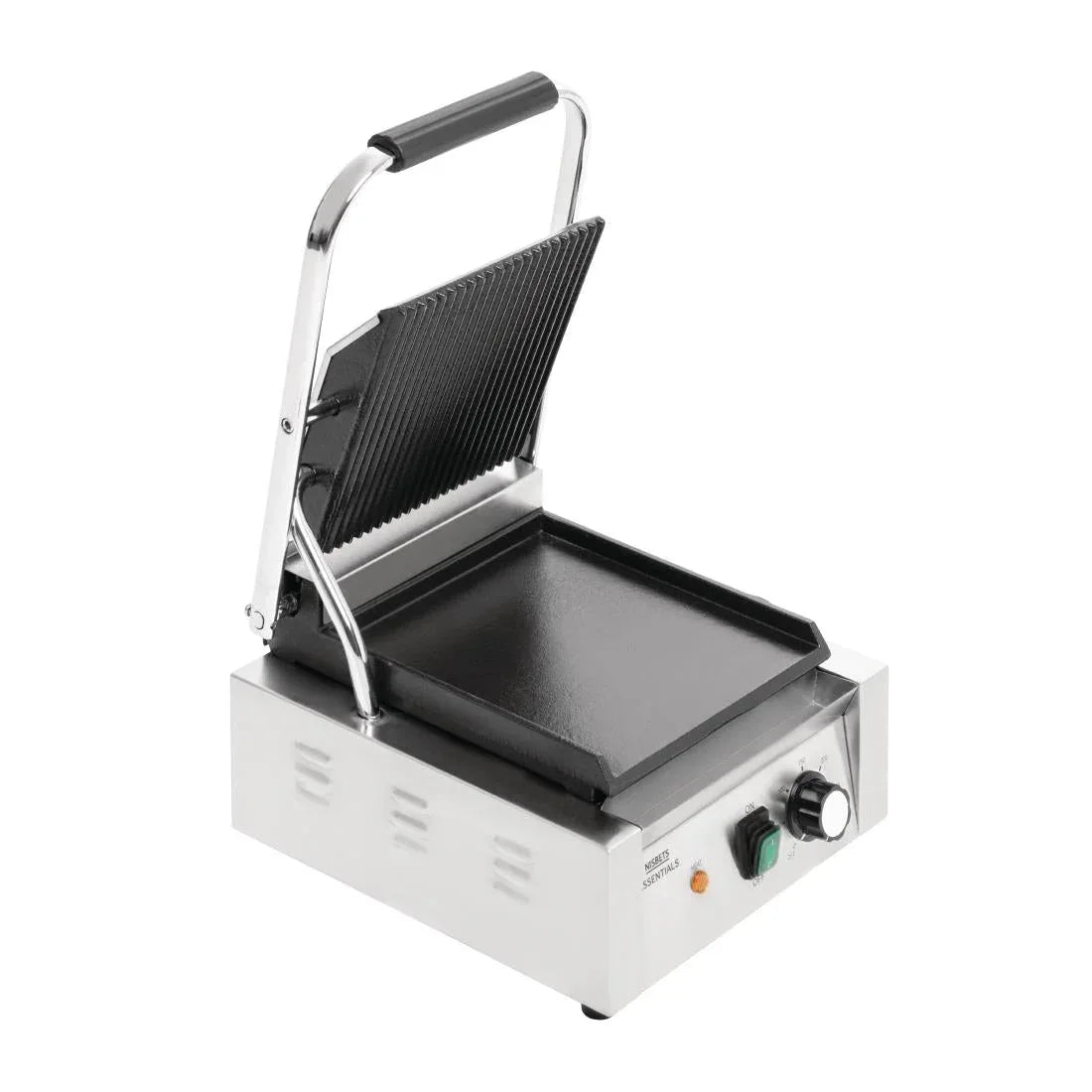 DA396 Nisbets Essentials Contact Grill Ribbed Top - JD Catering Equipment Solutions Ltd