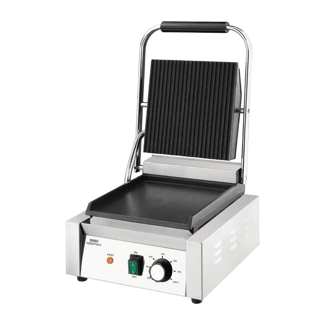 DA396 Nisbets Essentials Contact Grill Ribbed Top - JD Catering Equipment Solutions Ltd
