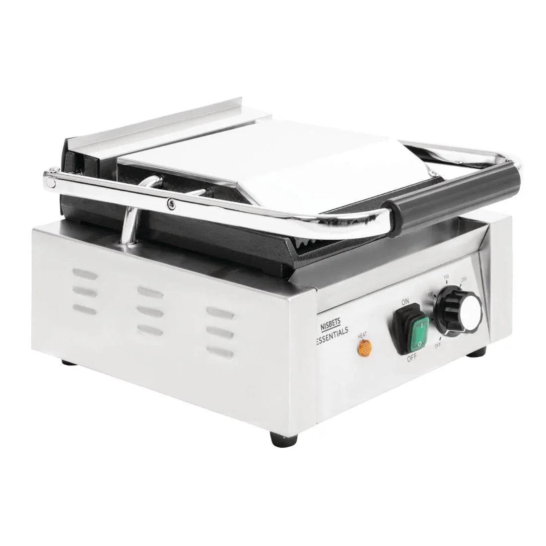 DA396 Nisbets Essentials Contact Grill Ribbed Top - JD Catering Equipment Solutions Ltd