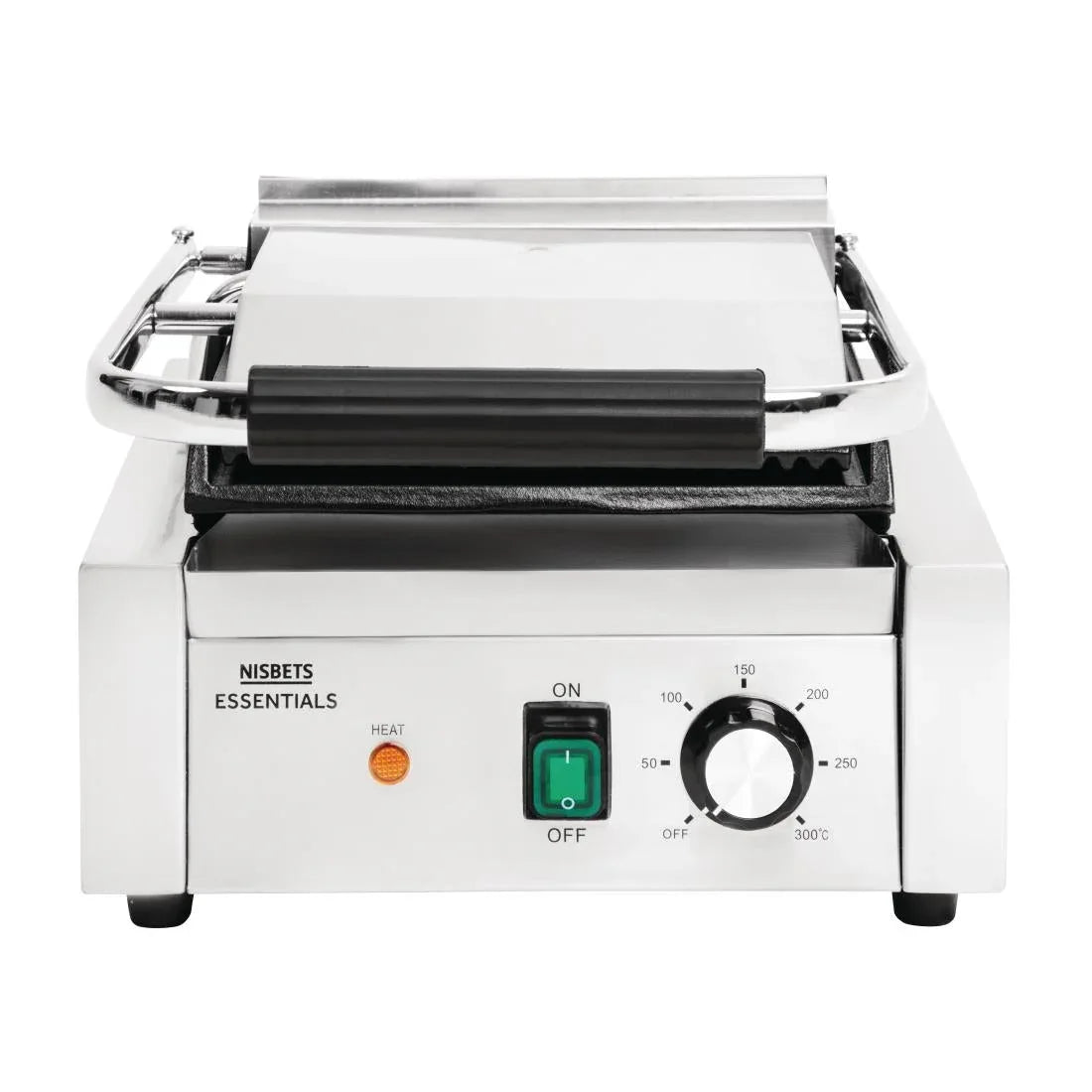 DA396 Nisbets Essentials Contact Grill Ribbed Top - JD Catering Equipment Solutions Ltd