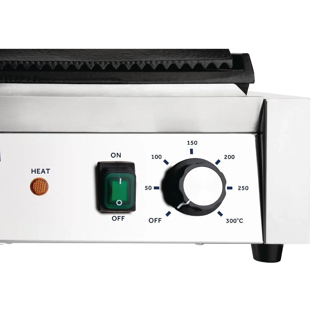 DA396 Nisbets Essentials Contact Grill Ribbed Top - JD Catering Equipment Solutions Ltd