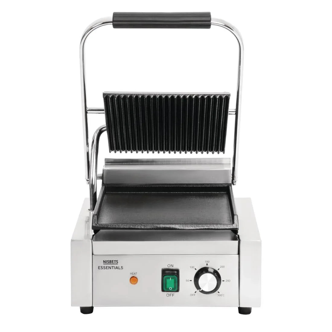 DA396 Nisbets Essentials Contact Grill Ribbed Top - JD Catering Equipment Solutions Ltd