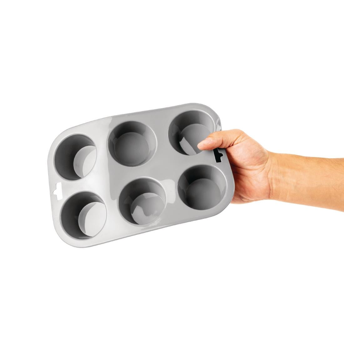 DA520 Vogue Flexible Silicone Muffin Pan 6 Cup JD Catering Equipment Solutions Ltd