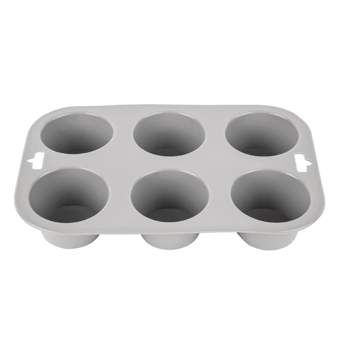 DA520 Vogue Flexible Silicone Muffin Pan 6 Cup JD Catering Equipment Solutions Ltd