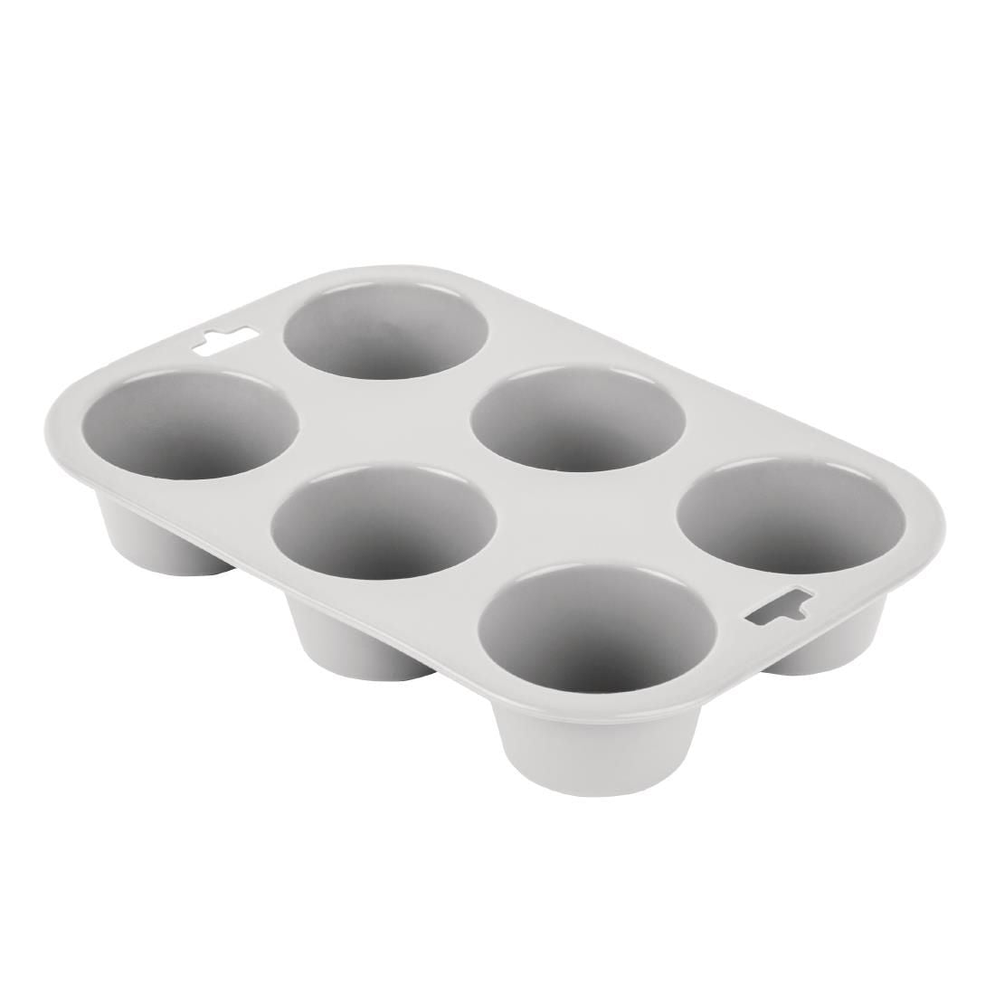 DA520 Vogue Flexible Silicone Muffin Pan 6 Cup JD Catering Equipment Solutions Ltd